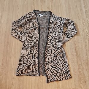 new directions Tiger Striped Cardigan